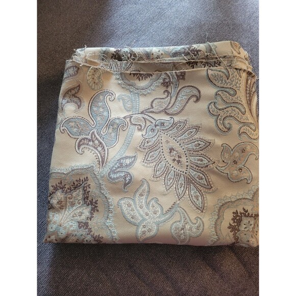 Gold And Blue Brocade Paisley Floral Fabric 57 Inches Wide, 3 Yards Available - Picture 2 of 6